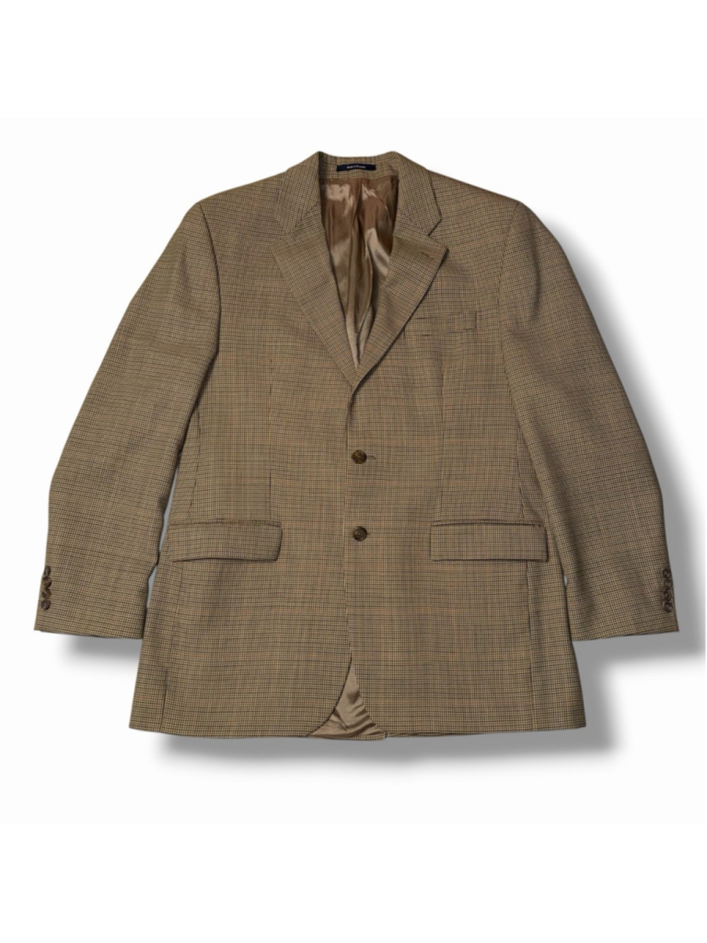 Ralph Lauren Polo University VTG Mens Wool Houndstooth Blazer Sport Coat 41L EUC